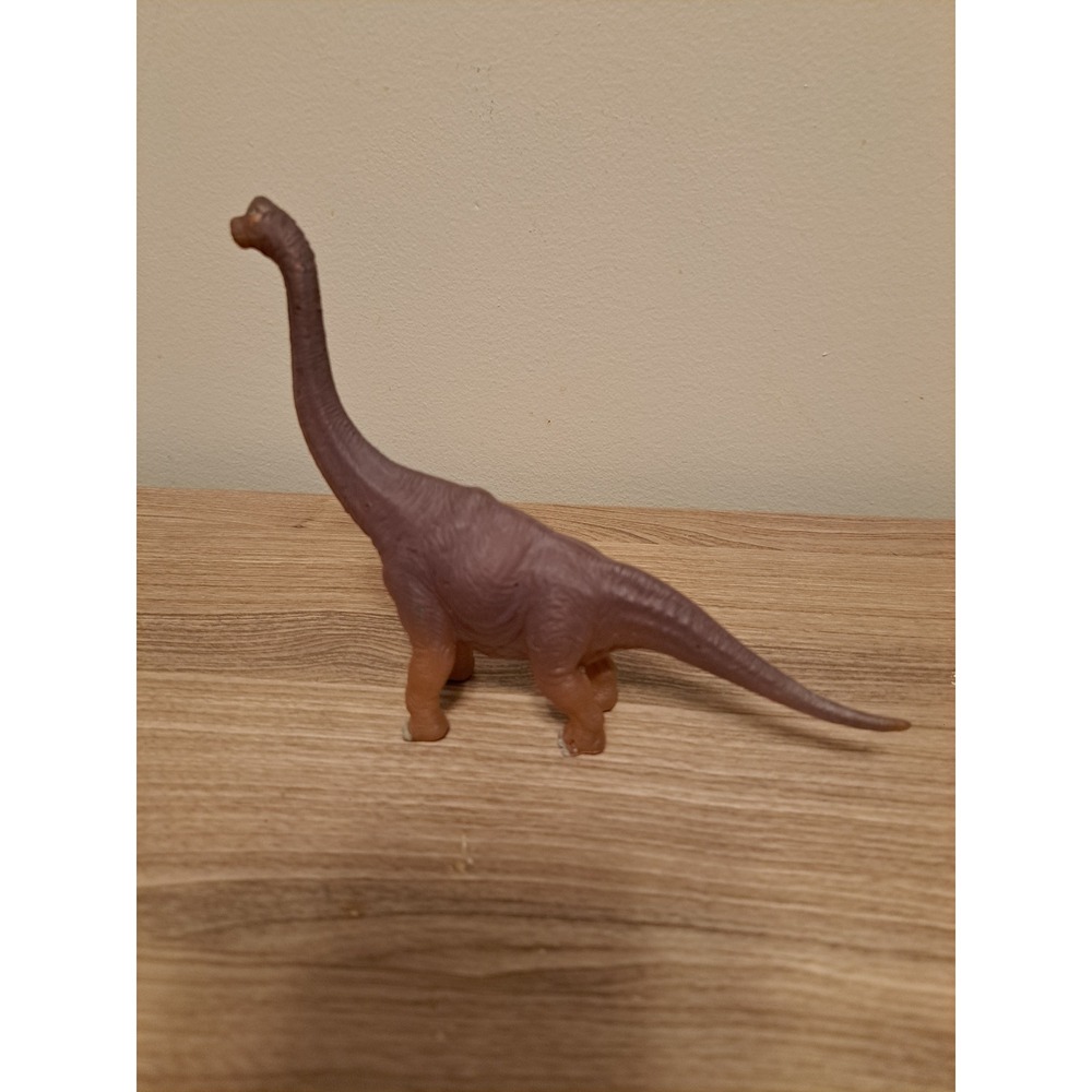 Vintage Brachiosaurus Brown Long Neck Dinosaur Toy Figure - Picture 2 of 6